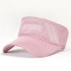 Women'S Summer Visor Hat Lightweight Breathable Sun Protection Empty Top Hat Solid Color Outdoor Cap For Sports