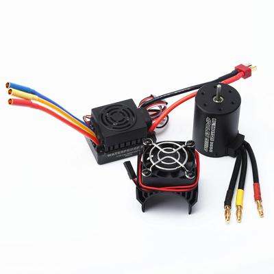3650, 4300KV, щеточный электродвигатель, регулятор скорости, 60 А, крышка радиатора, комплект для 1 шт.:8/1:10 Автомобиль с дистанционным управлением и
