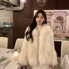 Autumn and Winter Environmentally Friendly Fur Coat Imitation Fox Hair Millennials Socialites Young Warm Thickened Loose Lapel Coat