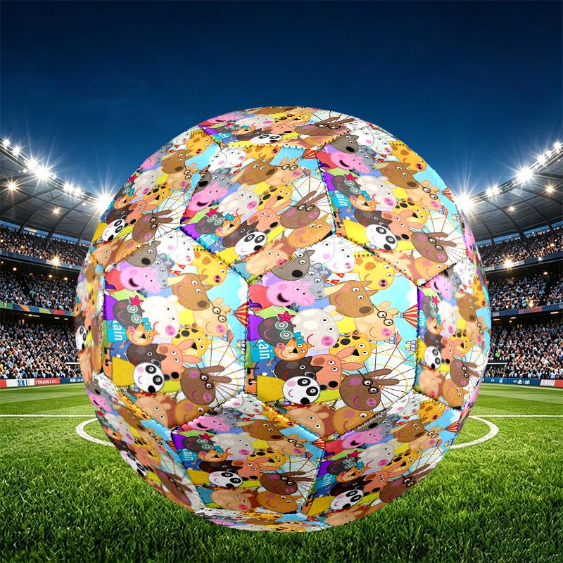 Cartoon animation Print Size 5 Soccer Ball, PU Wear Resistant Football for Match Training and Daily Practice, Birthday Gift for Soccer Fans