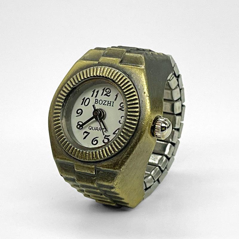 Часы с кольцом на палец в стиле панк, эластичные износостойкие унисекс, часы на палец на юбилей, мини-размер, подарок для студентов, на день рождения, Рождество