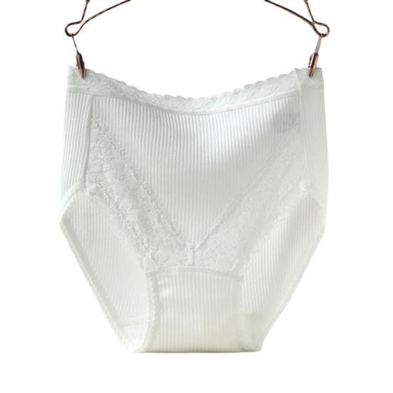 Stylish Female Panties Thin Flat Belly Moisture Wicking Solid Color High Waist Women Briefs Inside Wear