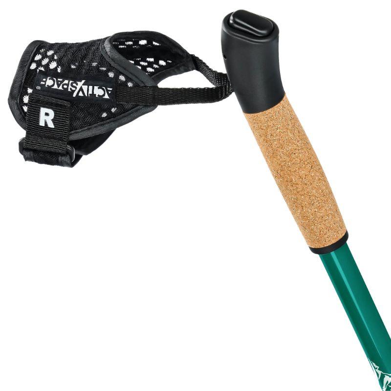 Nordic walking poles, foldable, adjustable, telescopic - green k09
