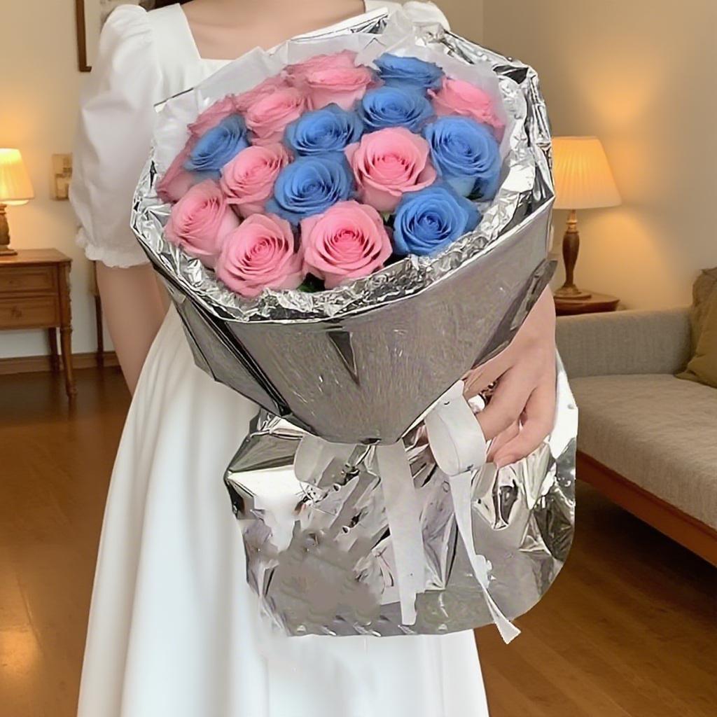 10 шт. водонепроницаемая упаковочная бумага для букетов, подарочная упаковочная бумага, золотая и серебряная упаковочная бумага для цветов, принадлежности для букетов