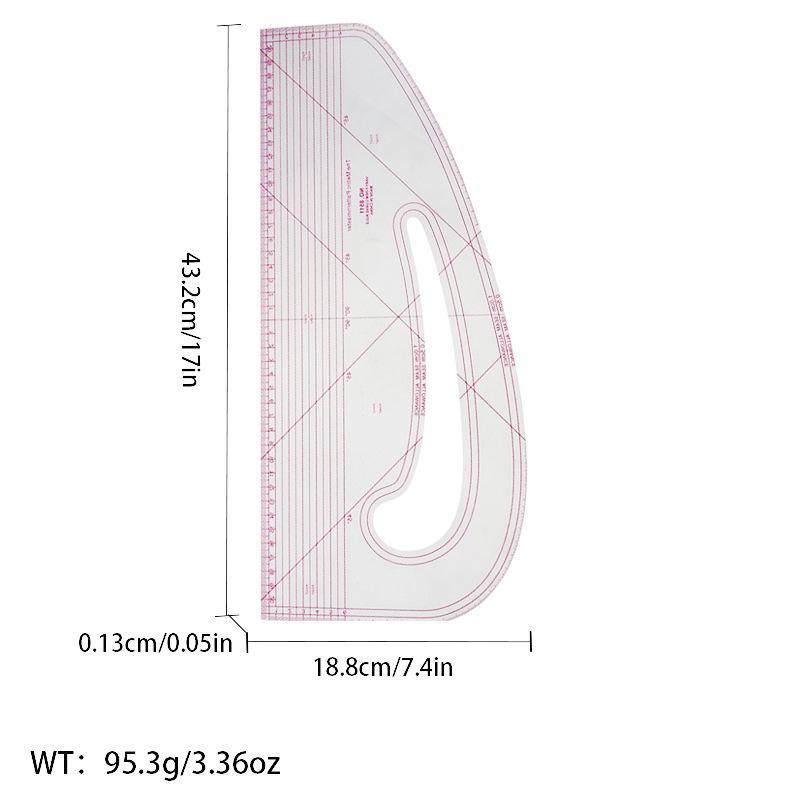 Многофункциональная линейка для создания выкроек одежды: Швейный инструмент для точной резки по кривой