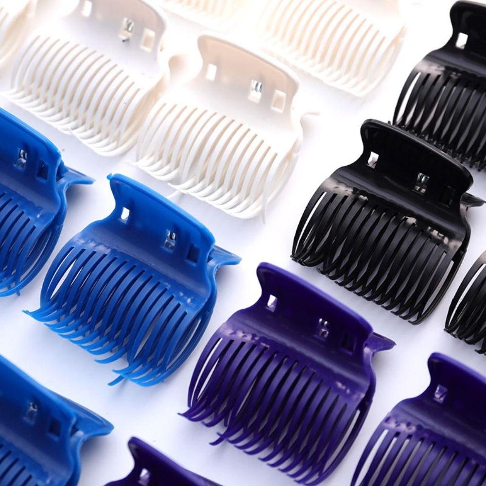 12pcs/set White Hair Dye Perm Insulation Clips Black Hot Roller Super Hair Accessories Barber