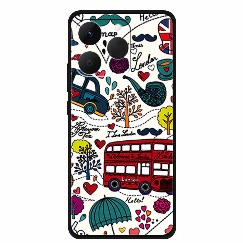 Case For OPPO Realme 15T Embossed Blossoms Funda 3D Relief Flowers Coque Silicone Soft Phone Cover For Realme 15 T 5G Bumper