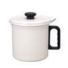 Fuji Enamel Oil Pot with Activated Carbon Cartridge, 1.5L, White, OP-1.5 C W