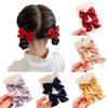 2pcs/set Solid Bow Hair Clips For Girls Sweet Hair Ornament Kids Hairpins Barrettes Hairgrip Children Fashion Hair Accessories