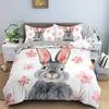 Cartoon Cute Dog/Rabbit Bedding Set Nordic King Single Twin 90/135/150 Bed Cover 240×220 Duvet Cover For Girl Boy Kid Teens Gift