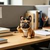 Забавная статуэтка бульдога со средним пальцем, смола, милая фигурка животного для рабочего стола, офиса, автомобиля, розыгрыши для любителей собак