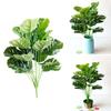 1 Bouquet Artificial Monstera Green Plastic Fake Monstera Floral Foliage Plant for Home