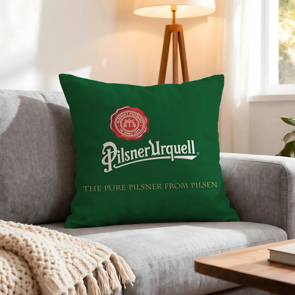 Brand Pilsner Urquell Cushion Cover Pcs Decorative Covers Soft Cushion Case for Sofa Couch Decor x x Pillowcases