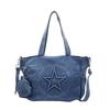 Retro large-capacity underarm bag women's 2025 new casual denim tote bag simple shoulder messenger bag