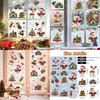 Christmas Cling Static Sticker Snowman Christmas Tree Decor Set Festive Display