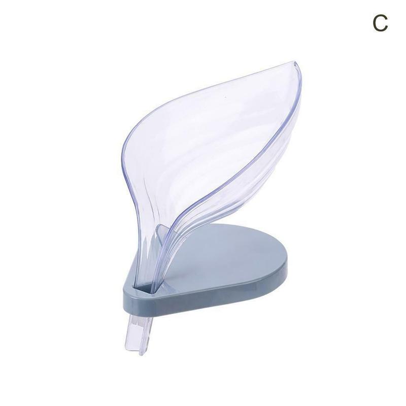 Мыльница в форме листа, держатель для мыла в сливном отверстии, держатель для мыла в ванной и душе, контейнер для мыла на присоске, пластиковый поднос для хранения губок