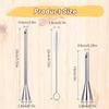 3 Pcs Cream Icing Piping Nozzle Tips,Stainless Steel Long Cream Nozzle Decor,Small Pastry Icing Piping Decorating Tools + Decorating Cleaning Brush