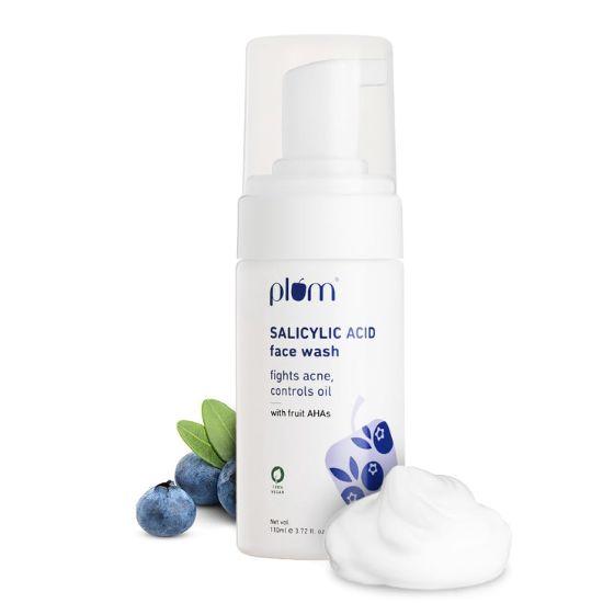 Plum 1% Encapsulated Salicylic Acid Foaming Face Wash|All Skin Types|Creamy Face Cleanser For Women&Men|100% Vegan|110 Ml