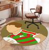 South Sydney Rabbitohs Pattern Round Rug, Indoor/Outdoor Mat, for Picnic, Gameroom, Bedroom, Office, Living Room, Home Decor Carpet, Birthday Gift
