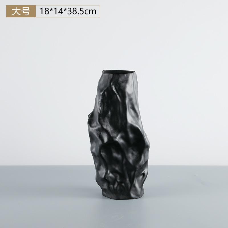 Простая керамическая ваза неправильной формы, украшение стола в гостиной, цветы, цветочная композиция, креативная ваза, ремесла, украшение для дома