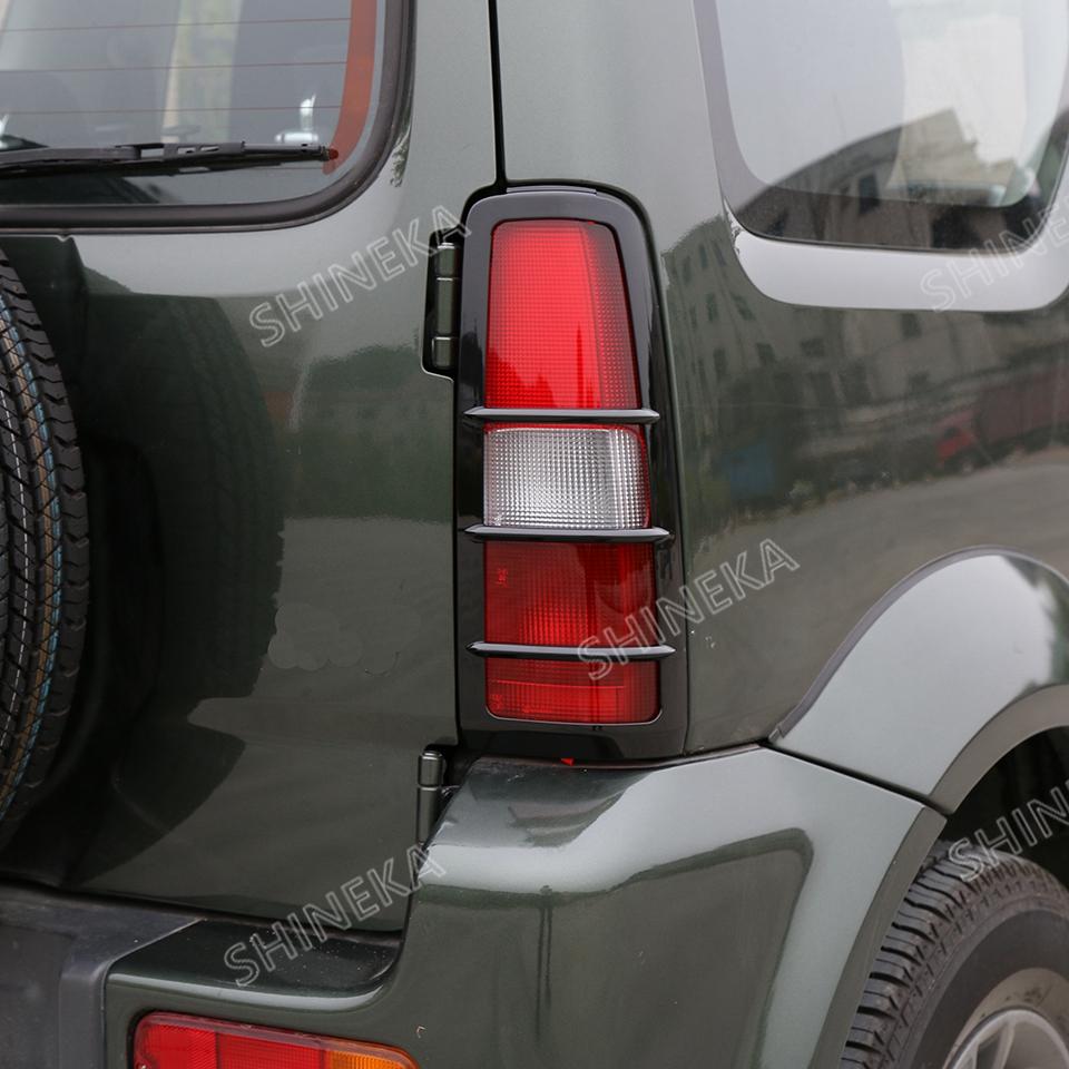 SHINEKA Колпаки на фары для Suzuki Jimny 2007-2017 Автомобильные задние фонари Декоративная накладка на задний противотуманный фонарь Комплект отделки Внешние аксессуары
