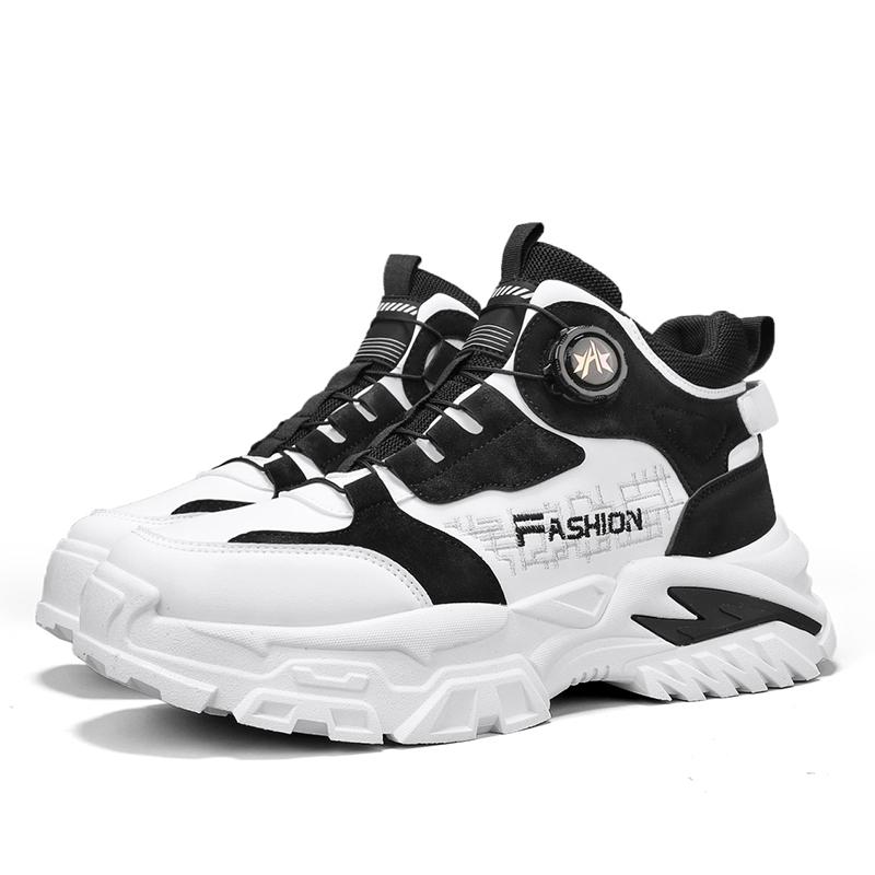 Мужская уличная обувь с вращающейся пряжкой, модная повседневная спортивная обувь, всесезонная, с мягкой подошвой, нескользящая, кроссовки для бега на открытом воздухе, кроссовки для студентов