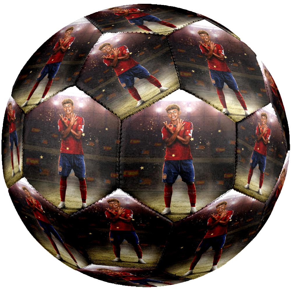Lamine Yamal's Barcelona Fc Players Celebration Soccer Ball Size 5 Football Machine Sewn Indoor/Outdoor Training and Matches Ideal for Soccer Enthusia