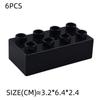6 шт. 2X4 больших размеров, красочные строительные блоки, большие 2*4 точки, толстые кирпичи, образовательные, творческие детские игрушки, совместимые