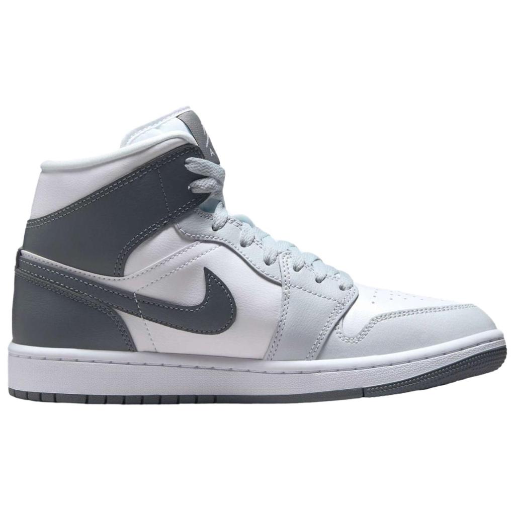 Женские кроссовки Air Jordan 1 Mid White Smoke Grey Pure-Platinum BQ6472-113