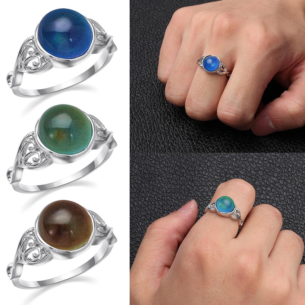 Size 5-10 Gift For Women Girl New Fashion Temperature Control Mood Ring Luminous Color Change Rings