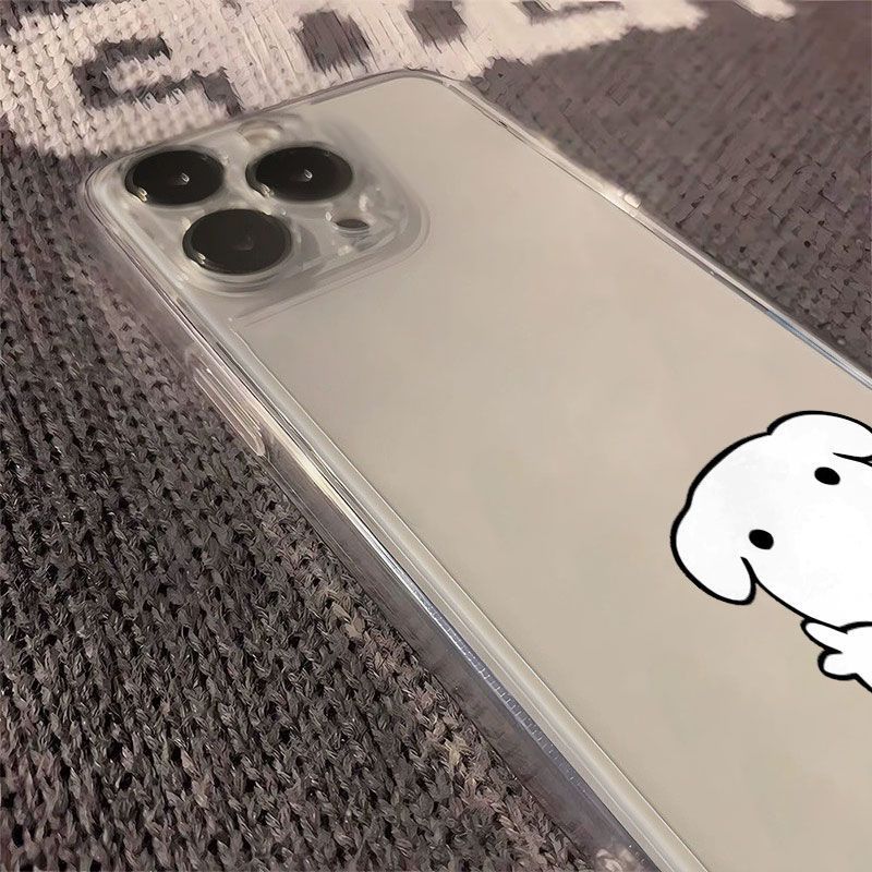 Корейский Инс Милый щенок кошка прозрачный чехол для телефона для iPhone 17 17E 16E 15 Pro Max 12 14 11 16 13 Защитный корпус Coque Cover