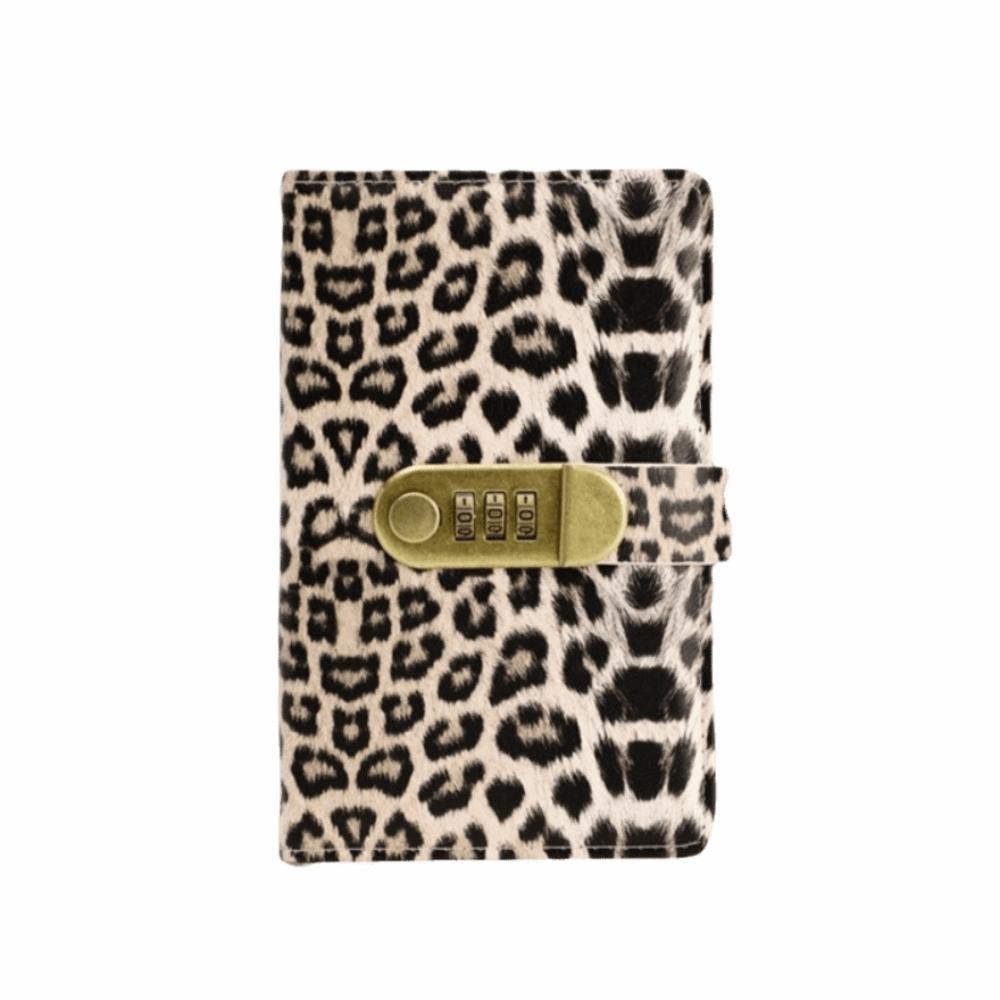 Leopard print Money Saving Binder Savings Wallet Notebook Office Stationery Supplies