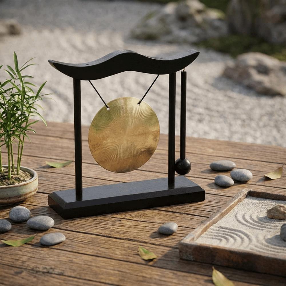 Fortune Desktop Gong Creative Feng Shui Metal Cymbals Retro Copper Bell House Warming