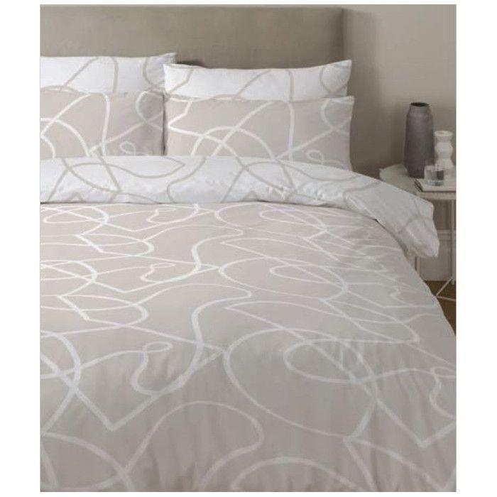 Parure de couette "Pablo" toutes dimensions 100% Coton / 57 Fils/cm² - 240x260 - Pablo Latte