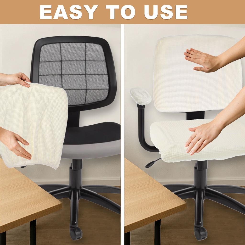 Gaming Chair Covers With Armrest Cover Set Stretch Computer Chair Cover Set Office Seat Cover for Rotating Chair Desk Chairs