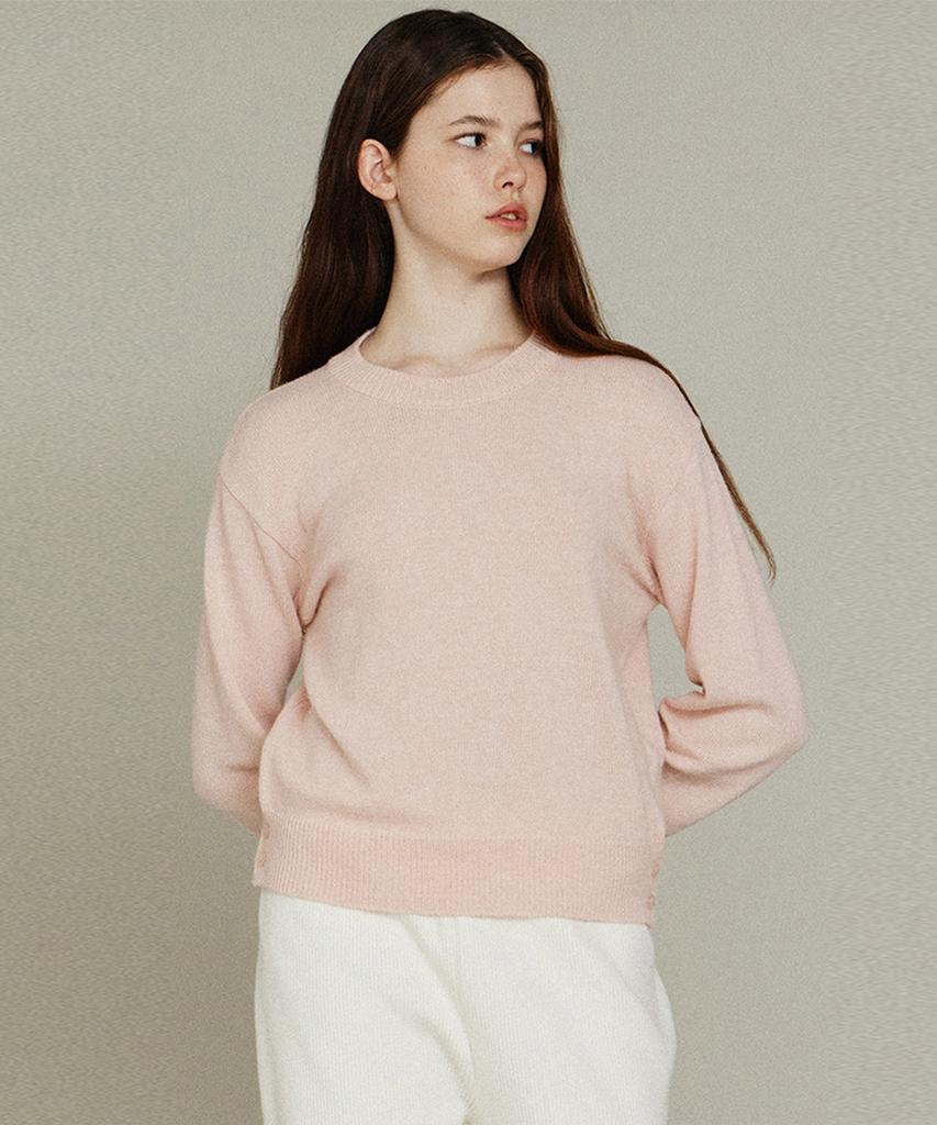 ITOV SEOUL Slit Button Round Knit Pk