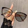 Color Changing Myopia Glasses Fashionable Retro Cat Eye Pochromic Glasses Blue Light Blocking Eye Protection Diopter To -4.0