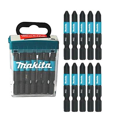Ударный шуруповерт Makita Hex 13 мм Пазы, 50 мм, Набор из 10 штук, E-14211, Хвостовик, Хвостовик 6,35 мм, [Б/У]