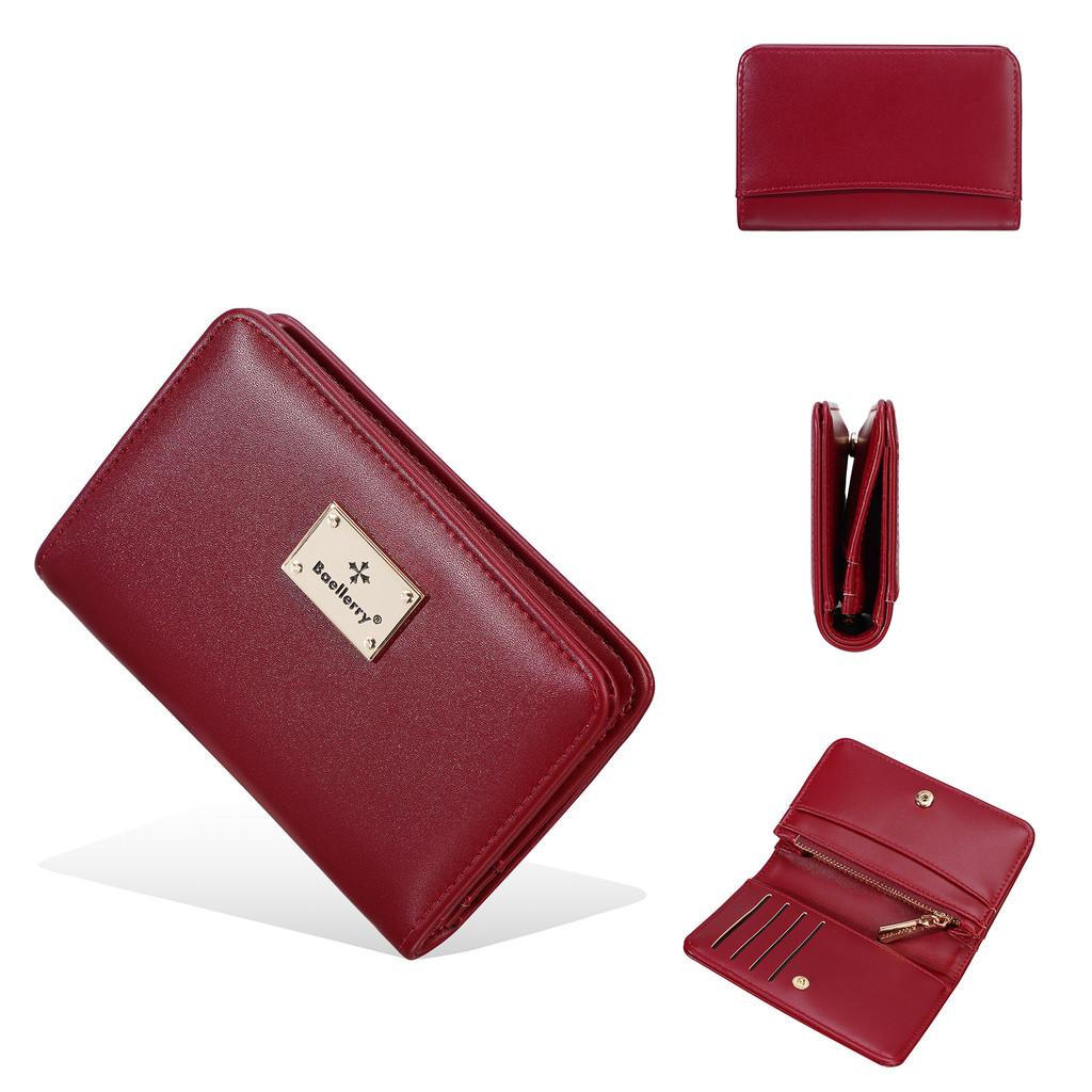 Womens Wallet Cardholder Pu Leather Multi Card Slots Cash Organizer For Daily Use