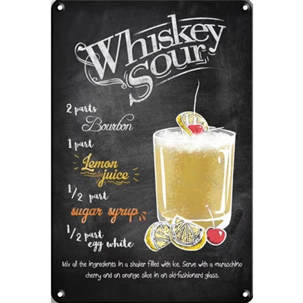 Vintage Cocktail Metal Martini Retro Signs Plaques Plate Poster Popular Bar Club Wall Decorative Room Stickers Decor