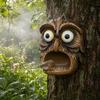 Tree Face Bird Feeder, Funny Tree Face Garden Sculpture, Outdoor Decorative Bird Feeder for Trees Fences Posts Walls