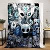A densely packed collage of stylized fantasy characters and masks. for all seasons blanket lunch break throw gift