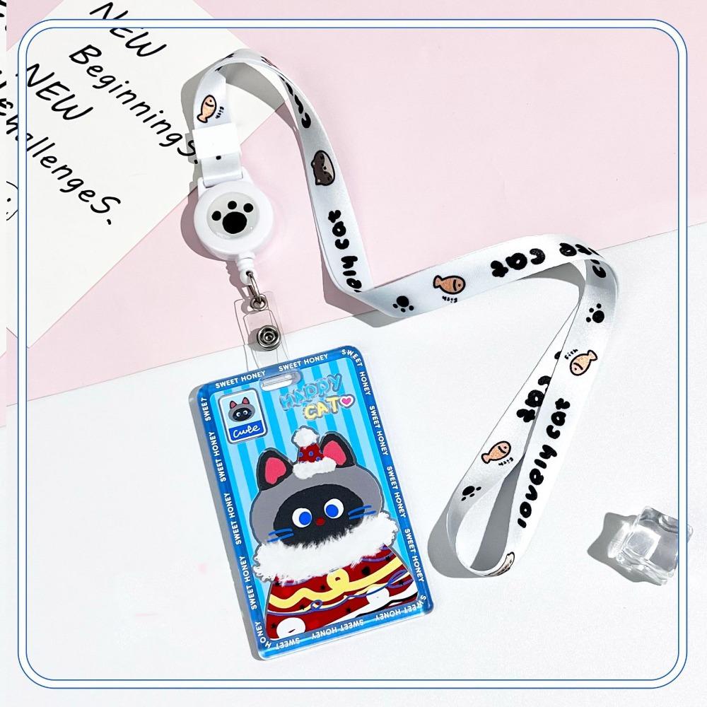 Портативный карман для карт с шейным шнурком, защитный чехол для карт, милый держатель для карт, канцелярские товары