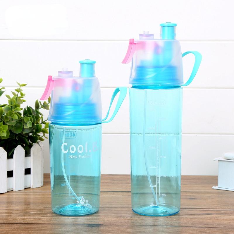 Новая 400/600 мл 3-цветная твердая пластиковая бутылка-спрей для прохладного лета, спортивная бутылка для воды, портативная бутылка для скалолазания, шейкера для велосипеда на открытом воздухе