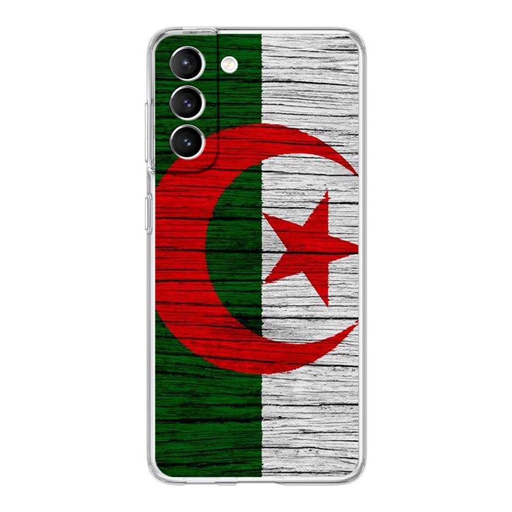 Чехол для телефона Samsung Galaxy S24 Plus S23 S22 S21 S20 FE Ultra 5G S10 S10E S9 Мягкий прозрачный силиконовый чехол Алжирский флаг