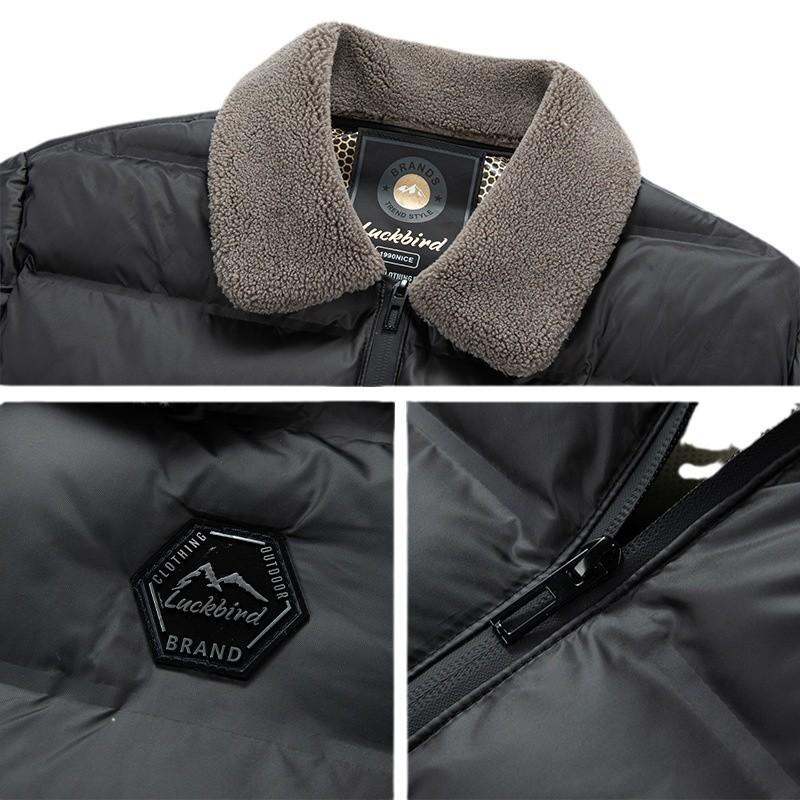 Зимняя мужская хлопковая одежда с графеновым термообогревом, с короткими лацканами, легкая деловая одежда с хлопковой подкладкой