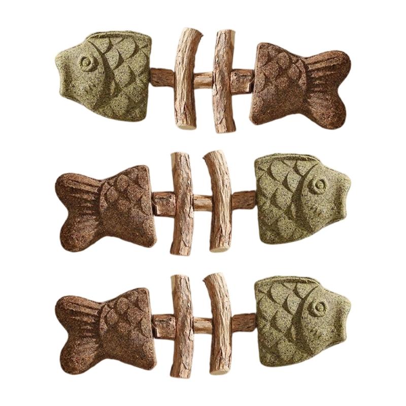Кошачья мята Серебряная Деревянная Игрушка-грызун для Стимуляции Здоровья Зубов Через Увлекательную Игру и Уход за Зубами