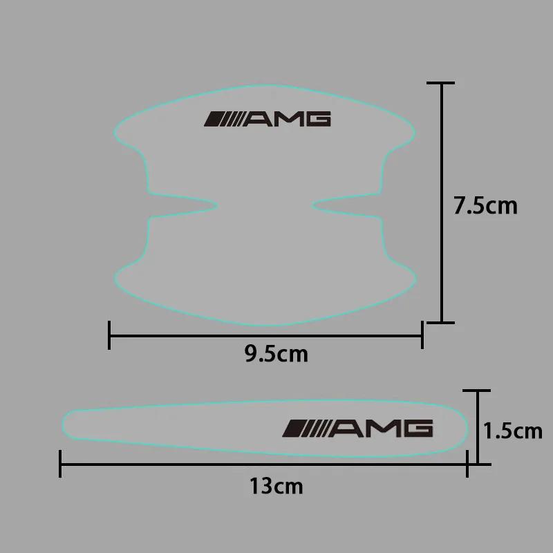 AABCX1 8pcs Auto Door Wrist Transparent Protector Side Handle Decal for Mercedes Benz W124 W203 W204 W205 W212 GLS GL CLA GLA GLE