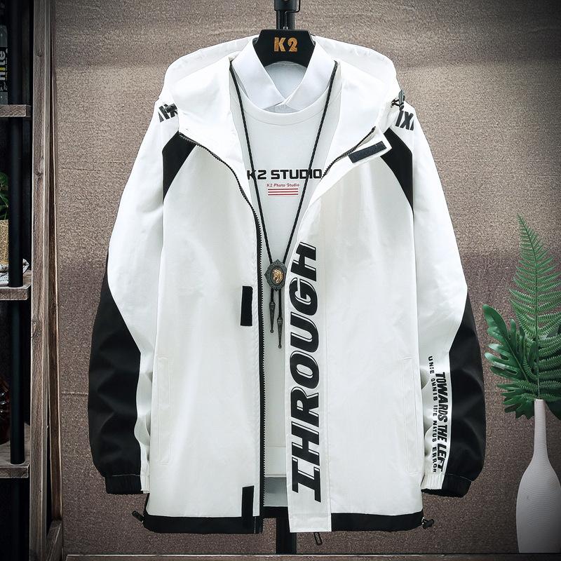 Весенне-осенняя мужская куртка с капюшоном в корейском стиле