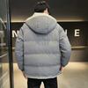 Зимнее хлопковое пальто мужское с капюшоном на пуху повседневное теплое хлопковое пальто мужское пальто